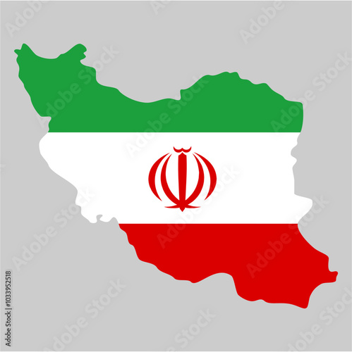 Iran island map. Vector image