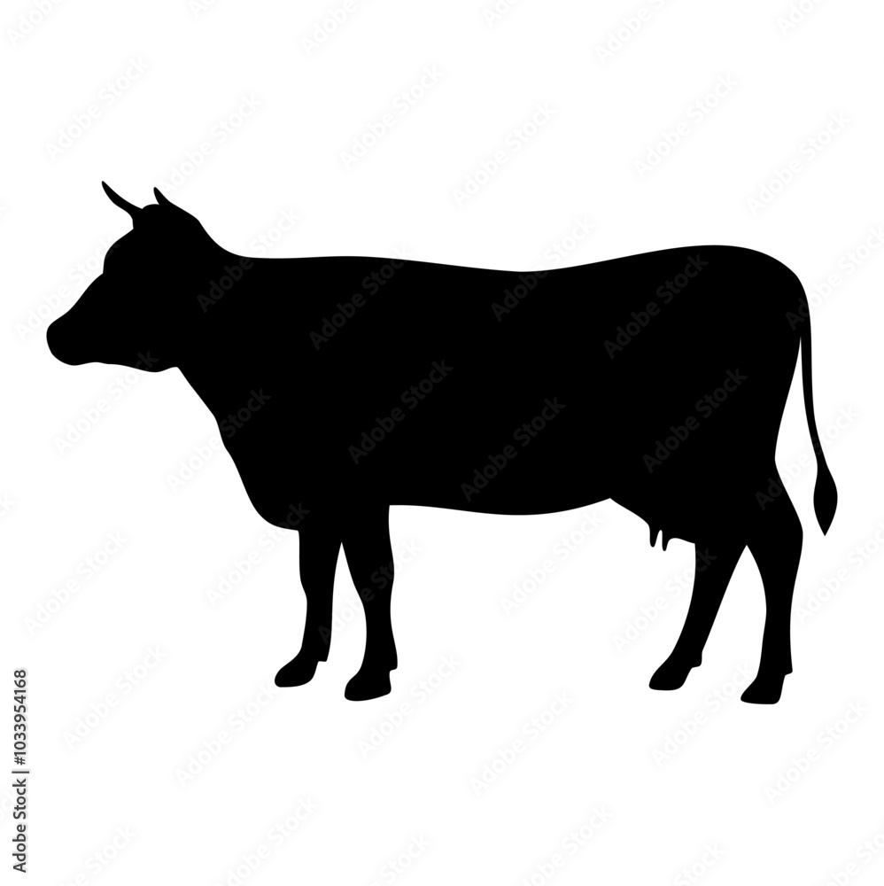 Cow animal silhouette. Vector image Cow animal silhouette. Vector image