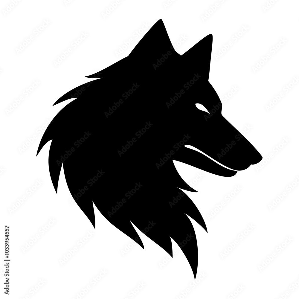Wolf head animal silhouette. Vector image Wolf head animal silhouette. Vector image