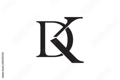 dk or kd and d or k lowercase Letter Initial Logo Design, Vector Template