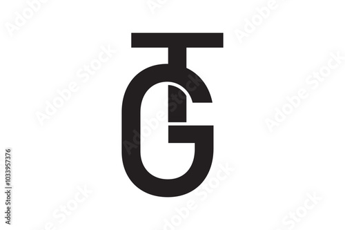 GT or TG and d or k lowercase Letter Initial Logo Design, Vector Template