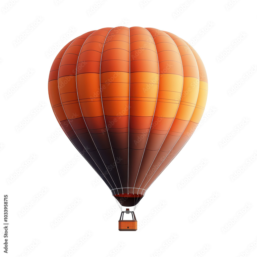 Fototapeta premium Hot air balloon PNG isolated on transparent background, white background.