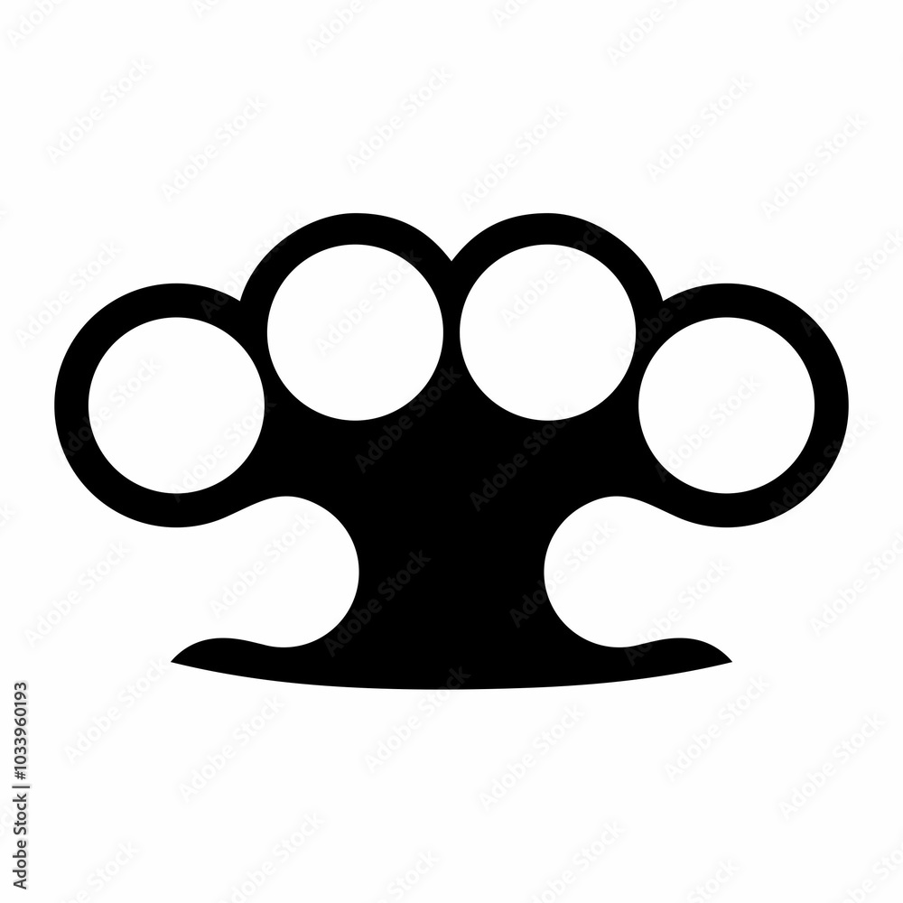 Brass knuckles silhouette. Design image Brass knuckles silhouette. Design image