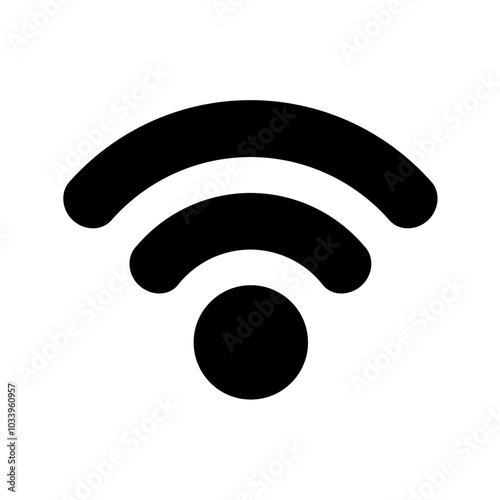 Wifi icon silhouette. Vector image