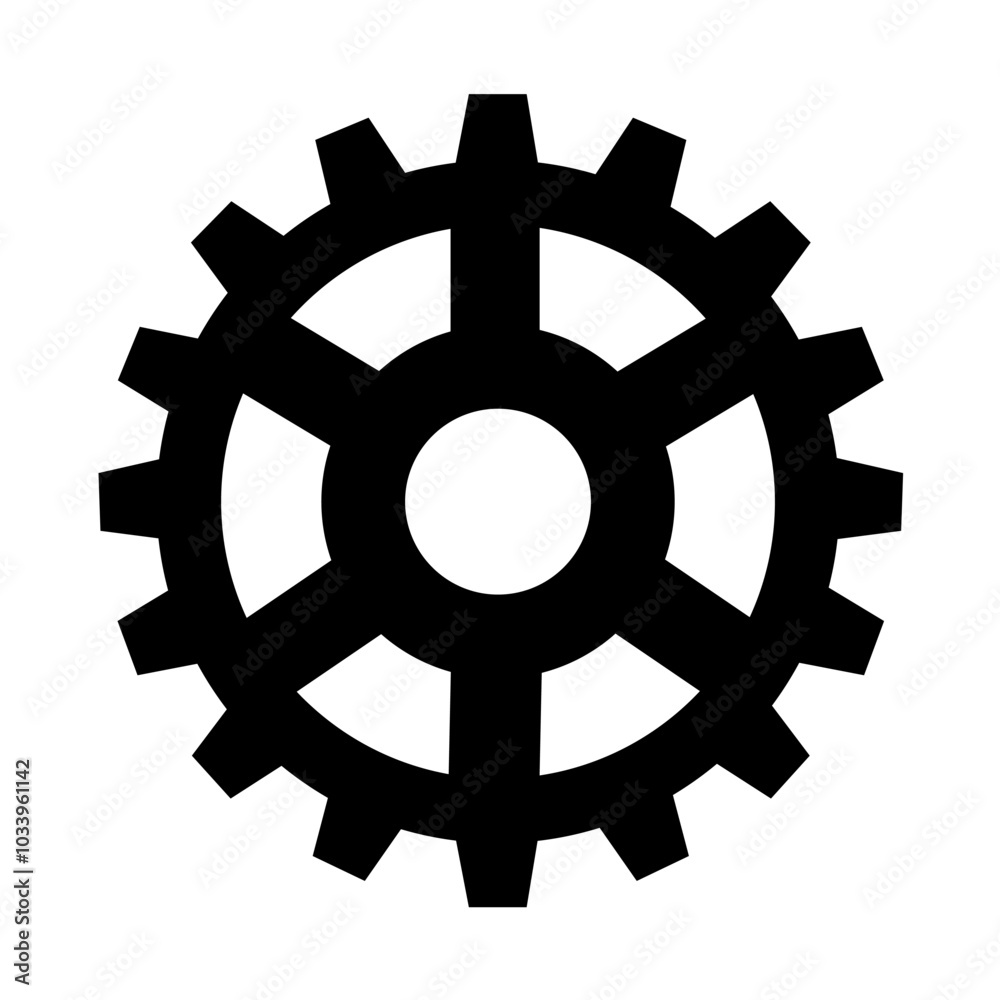 Gear icon silhouette. Vector image Gear icon silhouette. Vector image