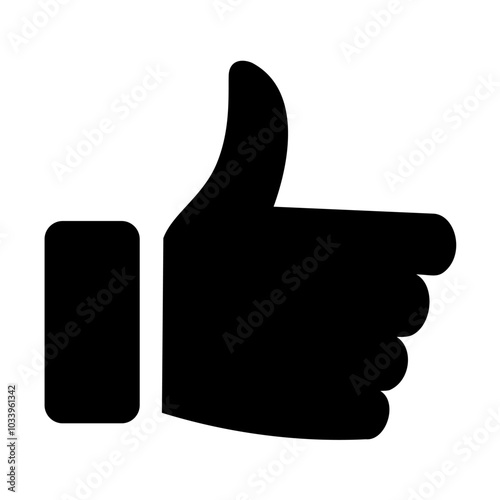 Like icon silhouette. Vector image