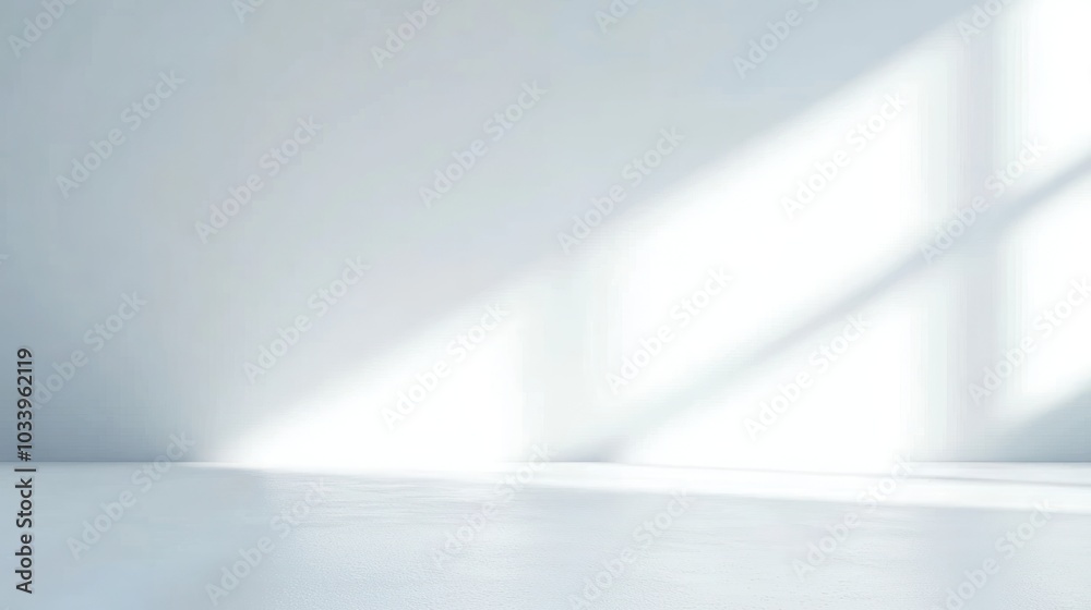 Sunlight Through Window on White Wall Sunlight Through Window on White Wall