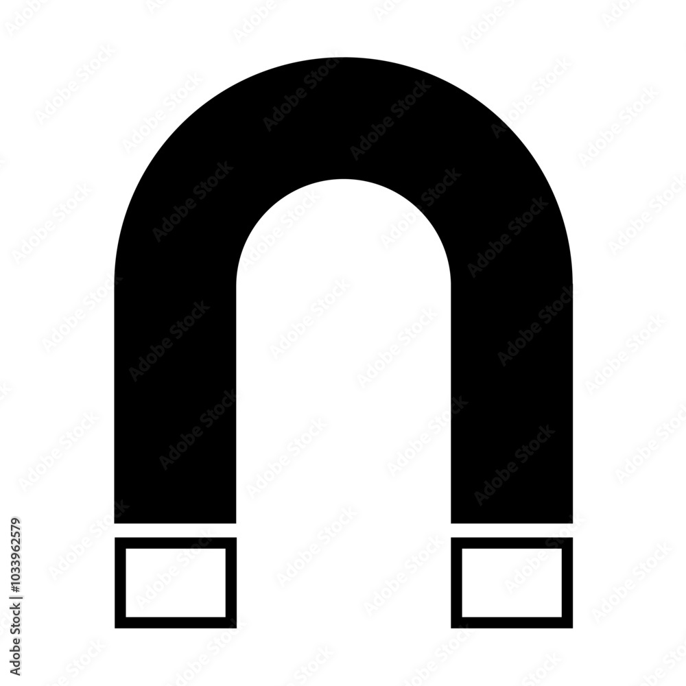 Magnet icon electromagnetic. Vector image Magnet icon electromagnetic. Vector image