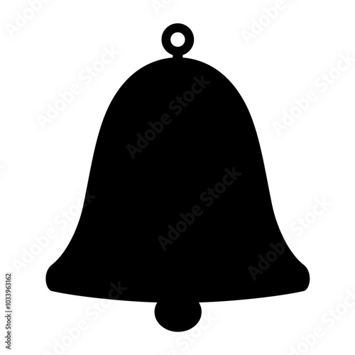 Bell icon silhouette. Vector image