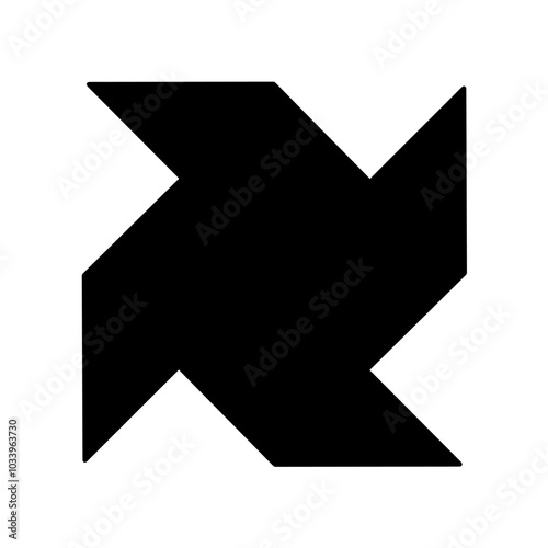 Windmill icon silhouette. Vector image
