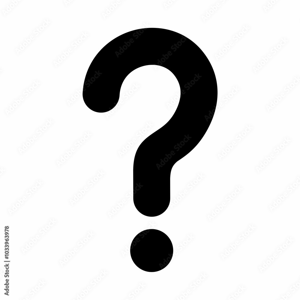 Question mark silhouette. Flat image Question mark silhouette. Flat image