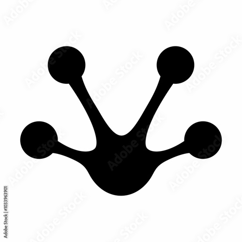 Frog footprint silhouette. Design image