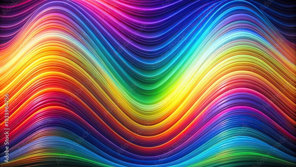 Obraz premium Abstract quantum rainbow textured wave function background