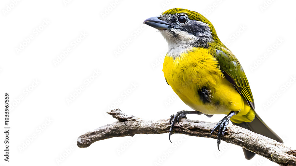 Obraz premium Green Backed Bird on Transparent Background PNG, Pattern Background, Wallpaper, Cover and Screen of Smartphone, PC, Laptop, Transparent PNG