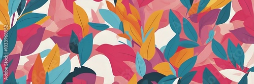 colorful abstract background with leaves