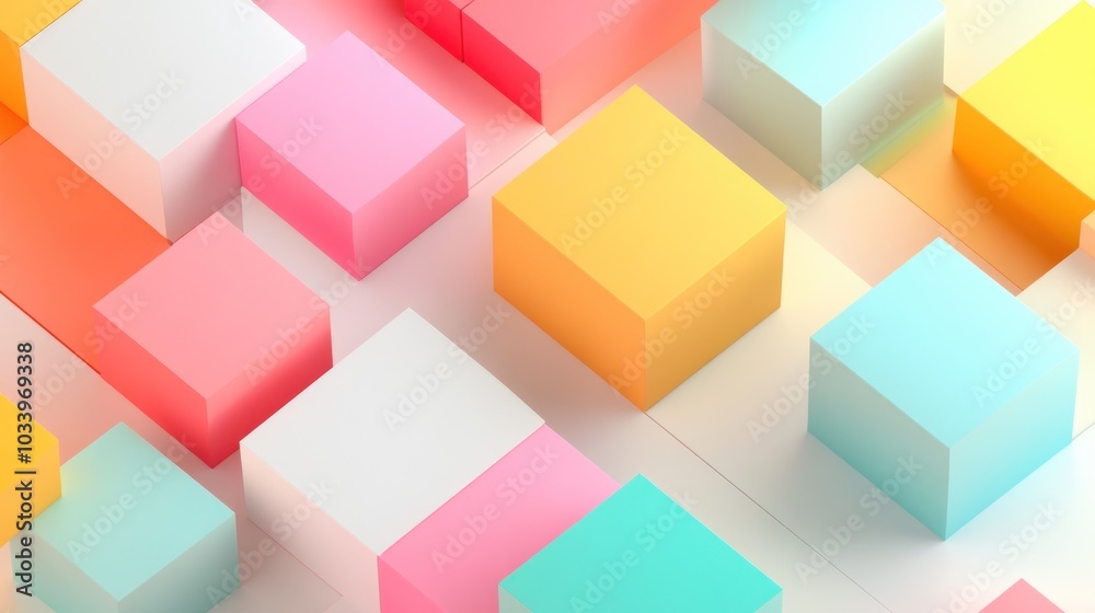 Abstract Colorful Cubes Abstract Colorful Cubes