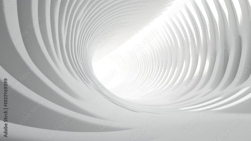 Abstract White Tunnel