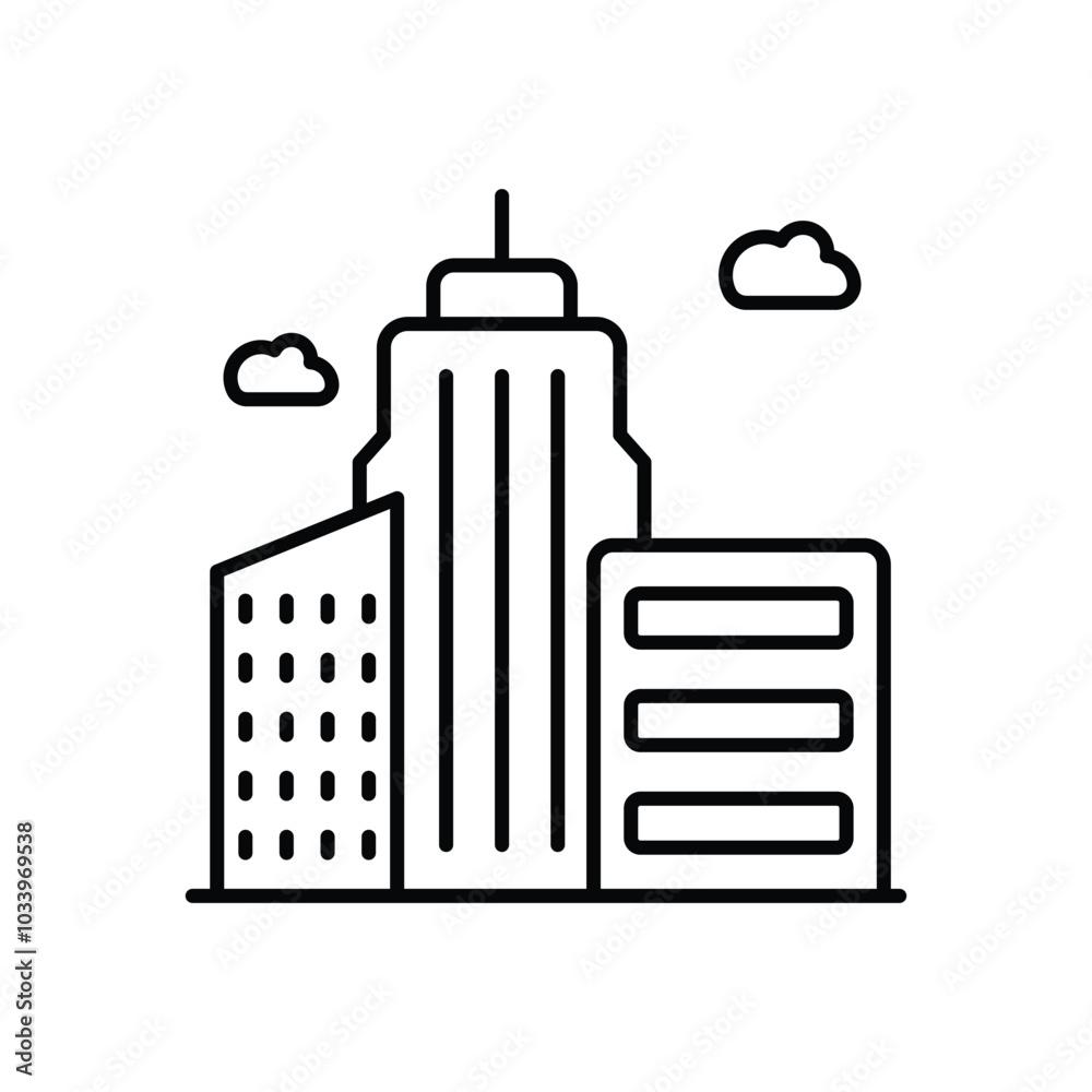 Skyscraper vector icon stock illustration Skyscraper vector icon stock illustration