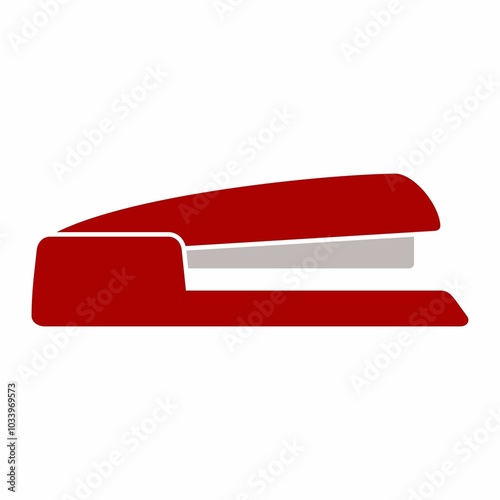  Stapler icon silhouette. Flat image