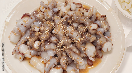 Korean food that foreigners don't like, Chopped Live Octopus(Wild octopus Tangtangi)