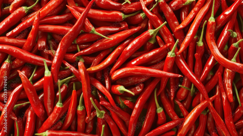 Fototapeta premium Organic Red Indian Chilies for Spicy and Flavorful Dishes