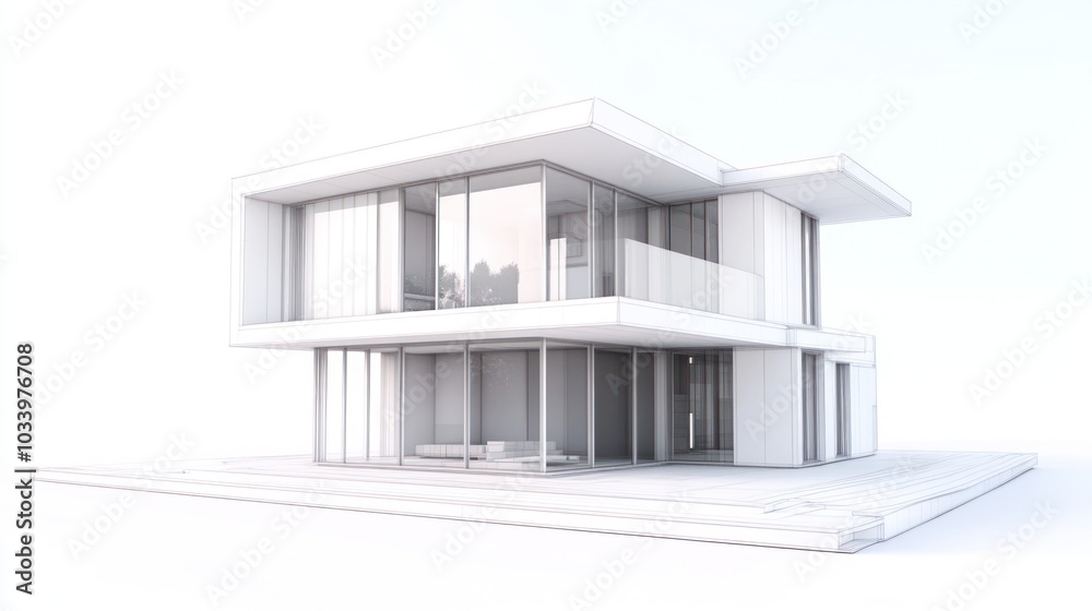 Modern House Architectural Sketch Modern House Architectural Sketch
