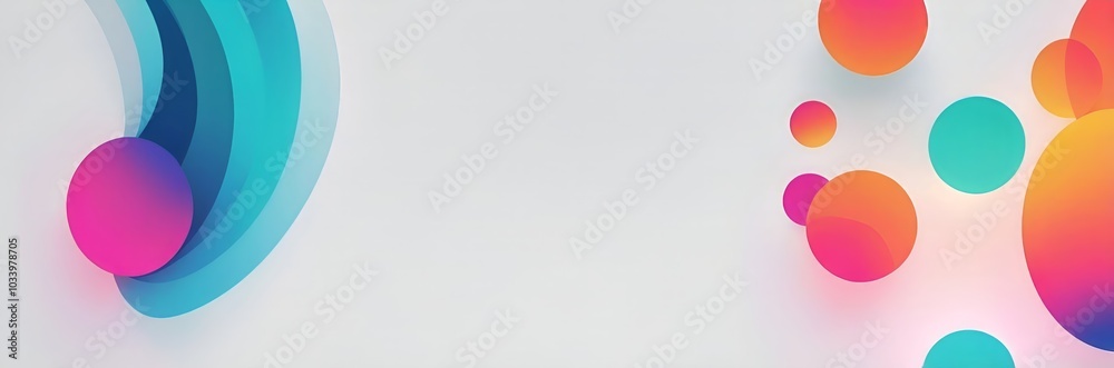 Obraz premium minimalistic abstract background with color circles