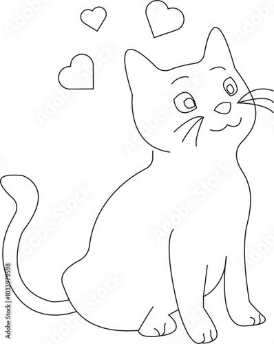 cat with a heart