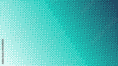Abstract Teal Pixel Art Background with Gradient Effect