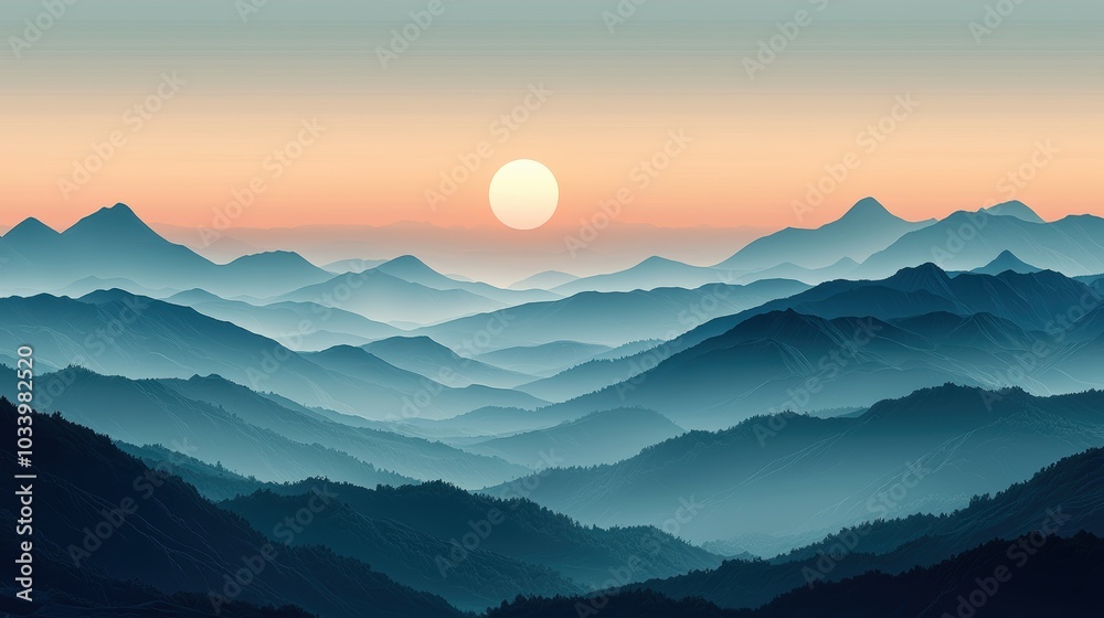 Silhouetted mountains at sunset. Silhouetted mountains at sunset.
