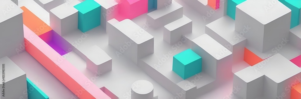 Obraz premium Abstract 3D geometric shapes dynamic background pattern