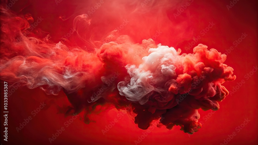 Abstract red smoke cloud on red background Abstract red smoke cloud on red background
