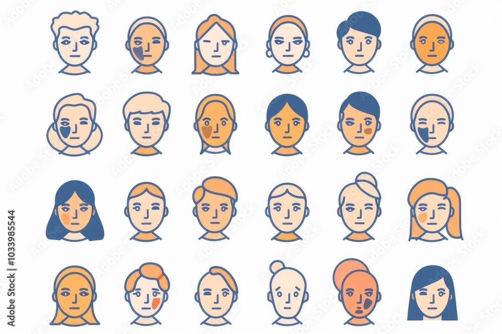 A diverse group of people expressing various emotions, including happiness, sadness, and surprise A diverse group of people expressing various emotions, including happiness, sadness, and surprise