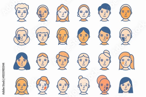 A diverse group of people expressing various emotions, including happiness, sadness, and surprise