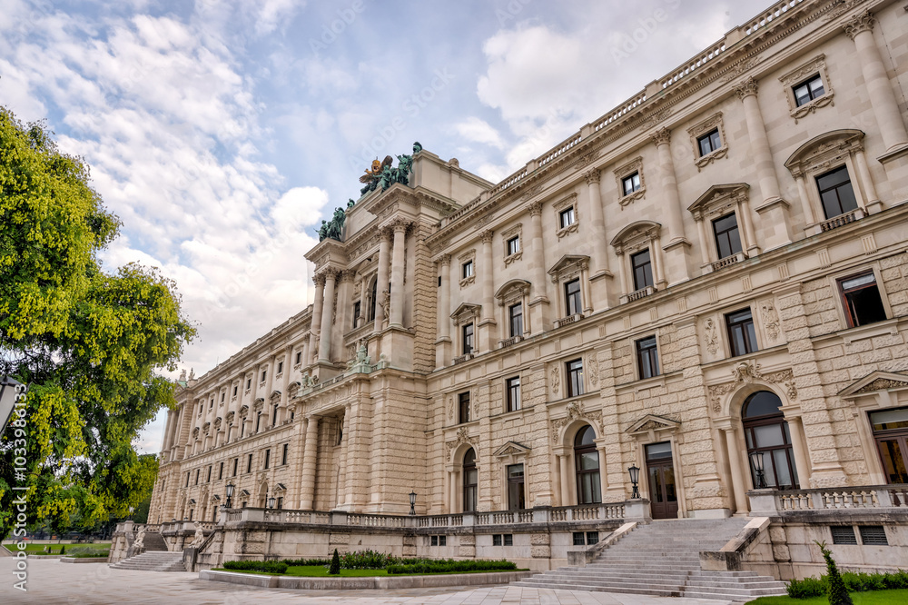 Vienna, Austria - July 23, 2024: The Neue Burg wing of the Hofburg Palace in Vienna
Vienna, Austria - July 23, 2024: The Neue Burg wing of the Hofburg Palace in Vienna