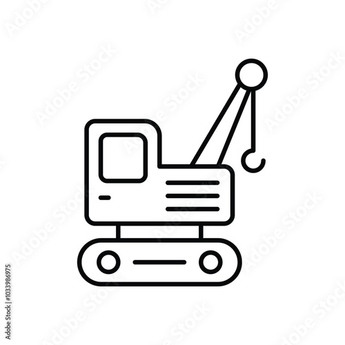 Crane vector icon stock illustration