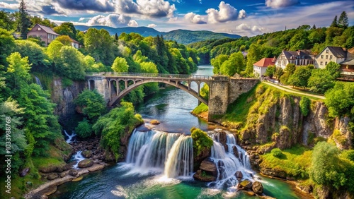 Clandras Bridge & Waterfall: A Panoramic View of Turkey's Ancient Phrygian Heritage and Natural Beauty photo