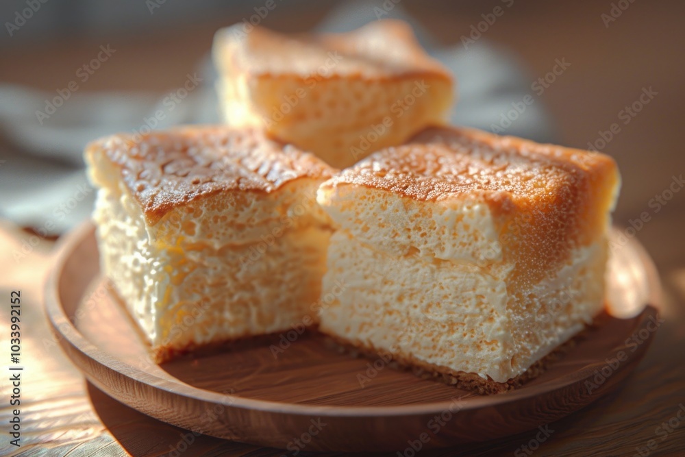 Freshly baked cakes on a rustic wood plate, perfect for a dessert table or snack Freshly baked cakes on a rustic wood plate, perfect for a dessert table or snack