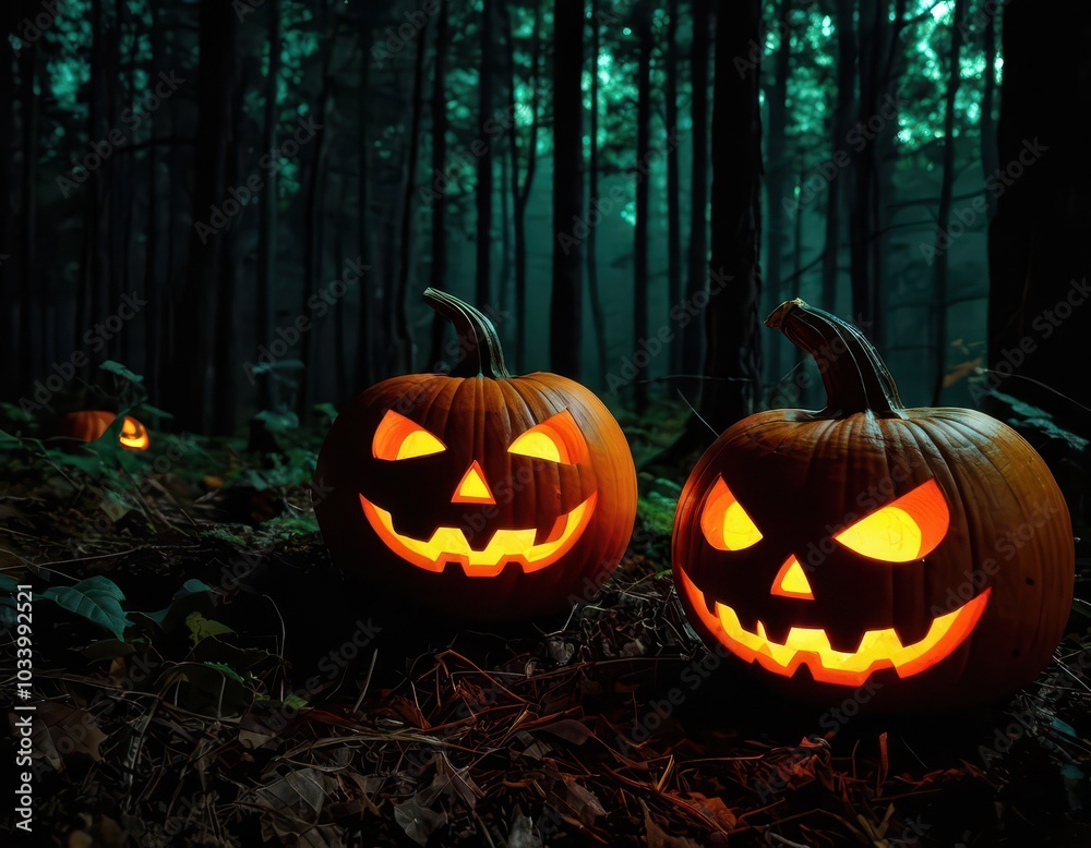 halloween jack o lantern with pumpkin. Created using generative AI technology halloween jack o lantern with pumpkin. Created using generative AI technology