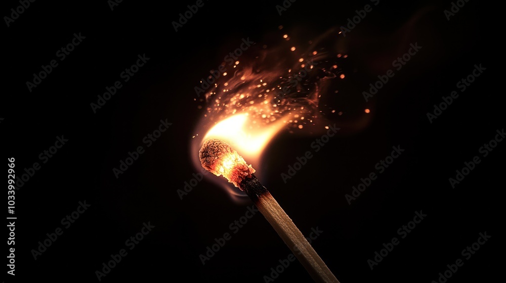 image of a match head ignited, image of a match head ignited,