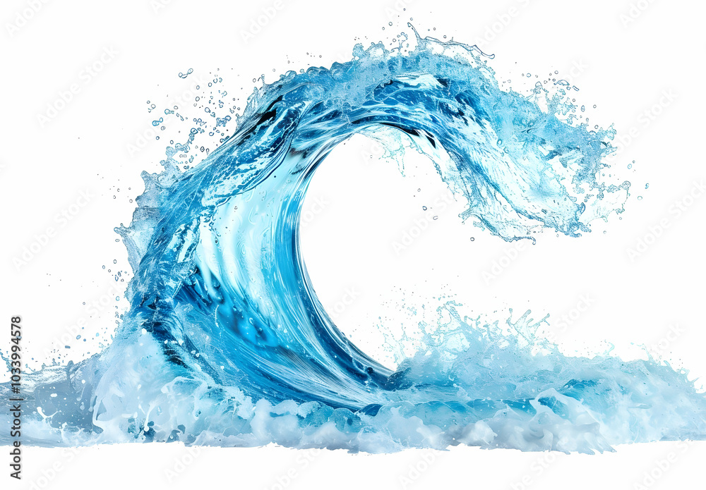 Water wave isolated on a white background, water splash, blue water liquid, fresh, clean, and clear background, Water wave isolated on a white background, water splash, blue water liquid, fresh, clean, and clear background,
