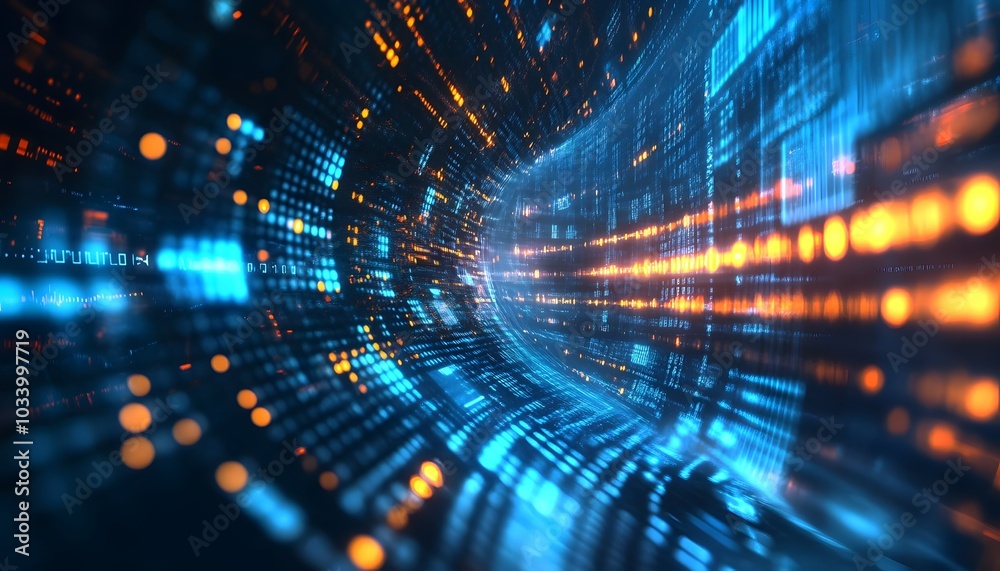 Digital background for tech, AI, data, audio, graphics, and more 