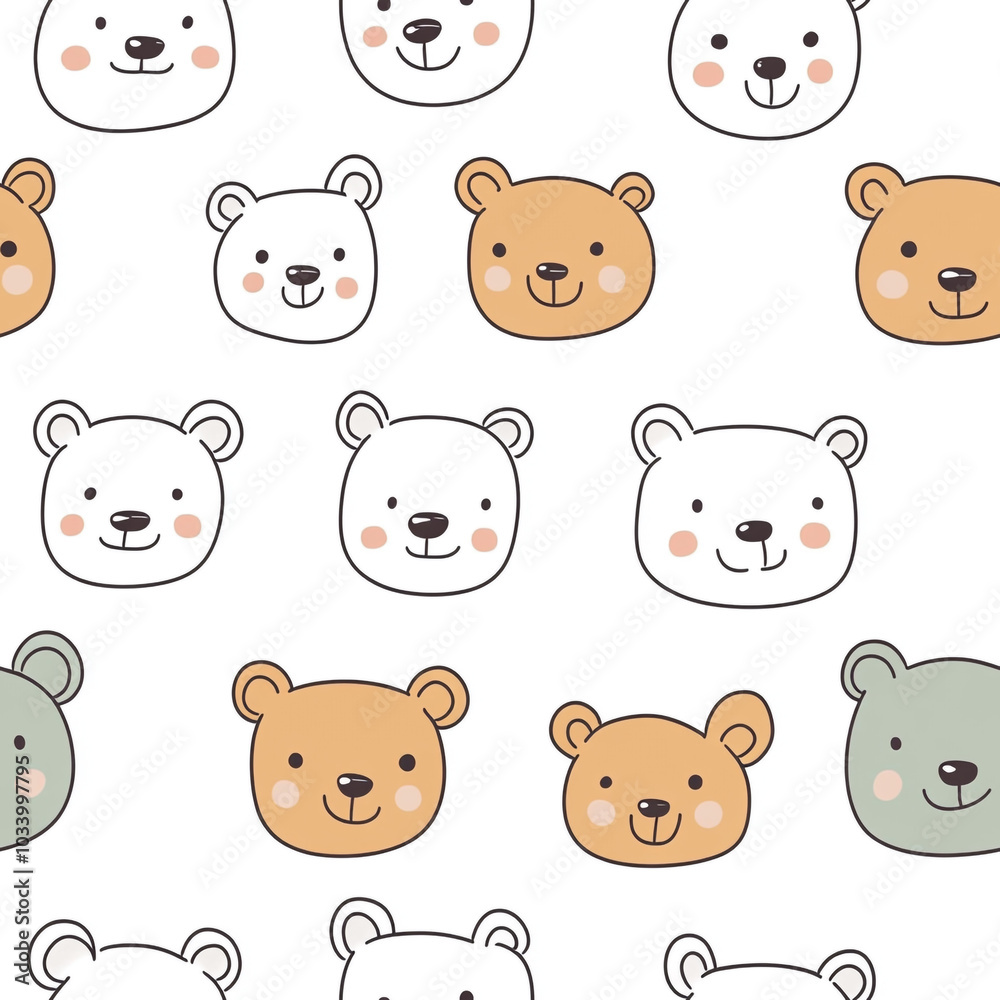 A set of cartoon bear faces with a white background. The bears are smiling and appear to be happy.
A set of cartoon bear faces with a white background. The bears are smiling and appear to be happy.