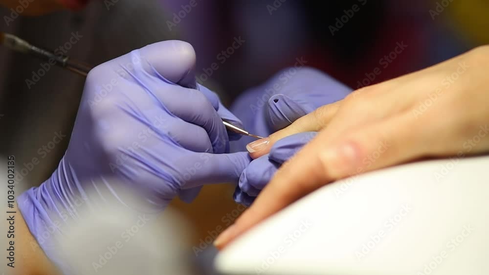 Women's manicure. Female hand undergoing a manicure procedure. The master does a women's manicure. A manicurist files a women's nails in a salon. Hygiene and hand care for woman. manicure design. Women's manicure. Female hand undergoing a manicure procedure. The master does a women's manicure. A manicurist files a women's nails in a salon. Hygiene and hand care for woman. manicure design.