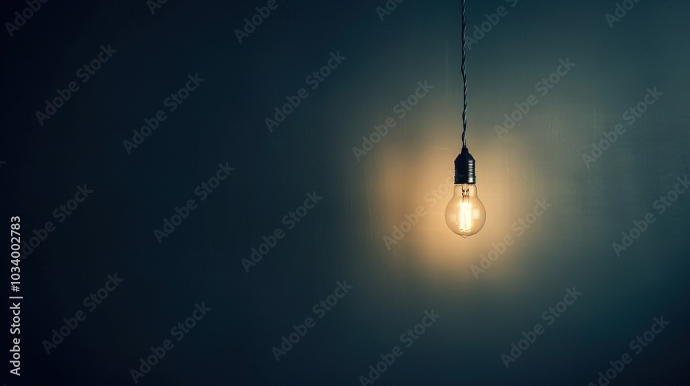 Dark empty room with single flickering light bulb casting long shadows, emphasizing absence of power and eerie atmosphere, minimalist setting with focus on light bulb's glow. Dark empty room with single flickering light bulb casting long shadows, emphasizing absence of power and eerie atmosphere, minimalist setting with focus on light bulb's glow.