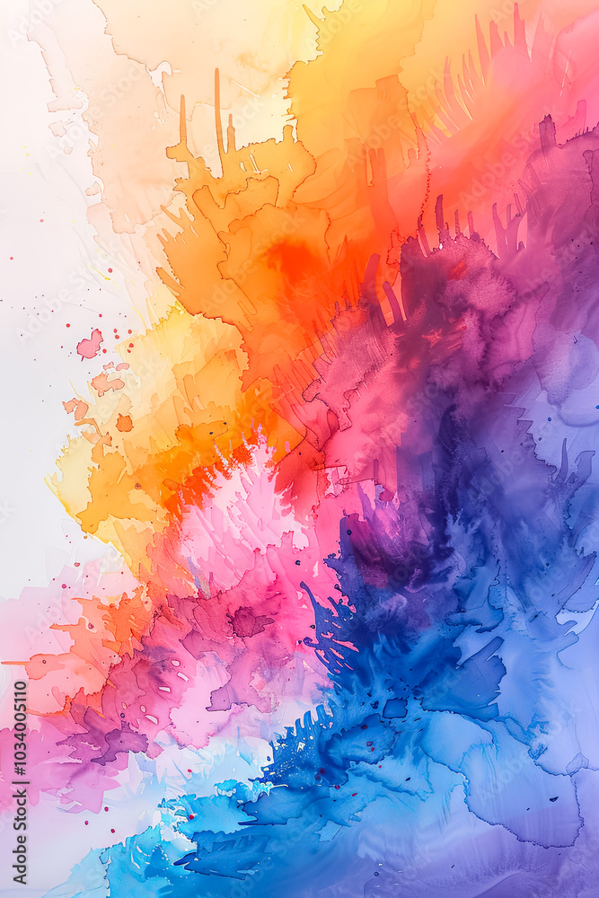 Hintergrund gemalt mit hellen weichen Wasserfarben, Generative AI