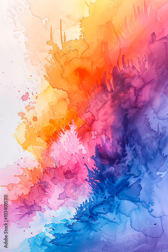 Hintergrund gemalt mit hellen weichen Wasserfarben, Generative AI