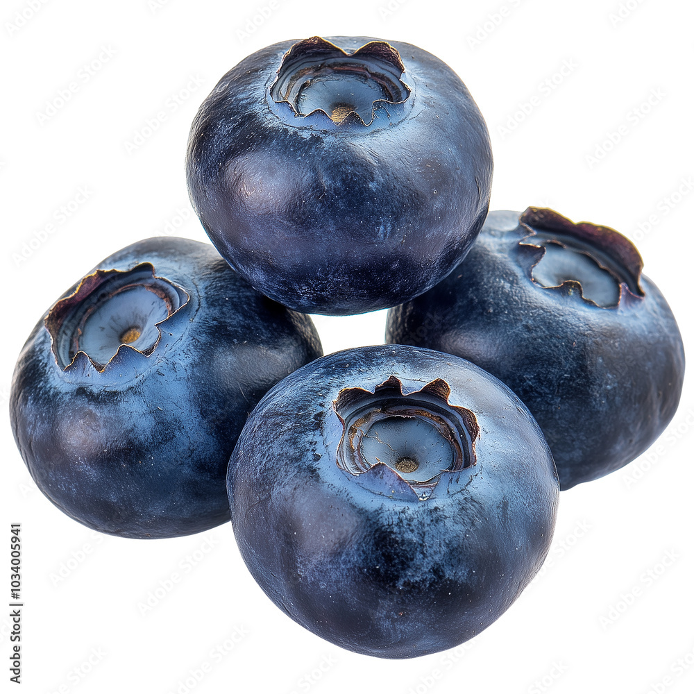 fresh blueberry isolated for a transparent white background