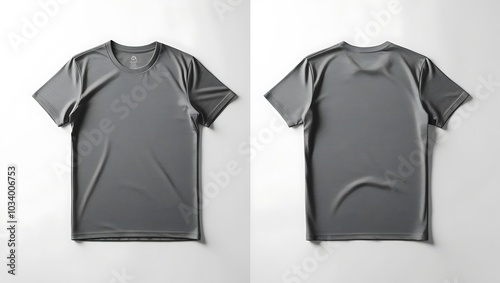 Winter tshirt mockup for prtint.empty blank front and back side t-shirt mockup template close up photo