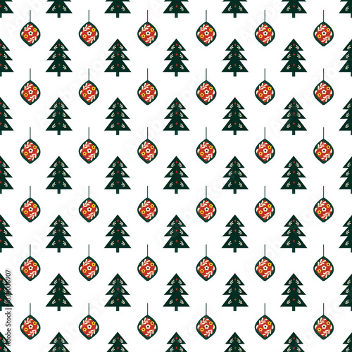 Merry Christmas Holidays Seamless Vector Pattern Design